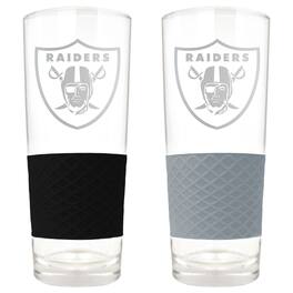 Great American Products - Las Vegas Raiders 22oz. Logo Score Pint Glass Two-Piece Set - Multicolor