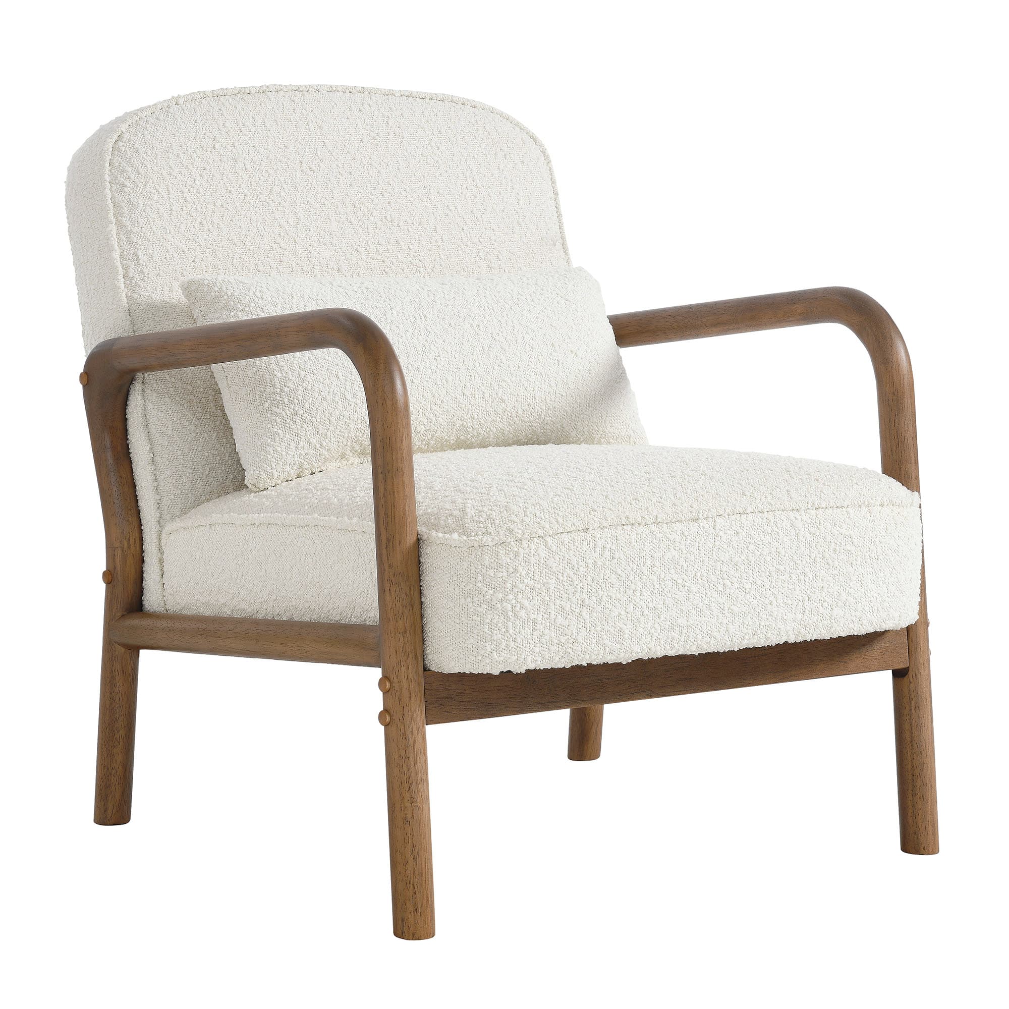 Charlie Boucle Upholstered Armchair by Modway - White