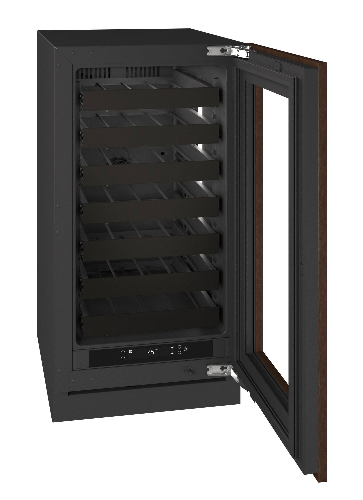 Alt View 1. U-Line - U-Line 18"W. 3.5 Cu.Ft. Built-In Wine Refrigerator-Panel Ready Frame/Glass - Integrated Frame.