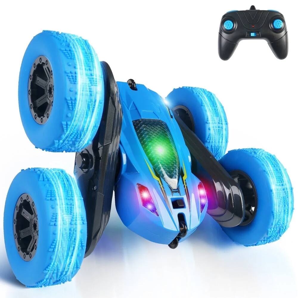 Front. COWIN - Remote Control Car 4WD RC Cars 2.4GHz Electric Race Stunt Toy Car Rechargeable Birthday Gift - blue.