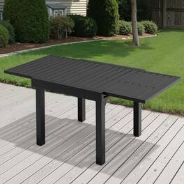 Crestlive Products - Outdoor Dining Table Aluminum Extendable Table - Black