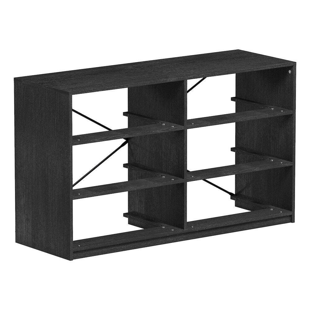 Alt View 7. Techni Home - 6-Drawer Dresser with Large Fabric Drawers, Black - Black.