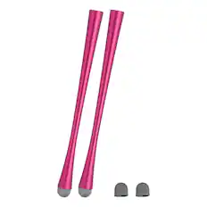 Front. Unique Bargains - 2pcs Slim Waist Stylus Pens 2 in 1 High Sensitivity Universal Pen Capacitive Stylus for Touch Screen Devices - Rose Red.