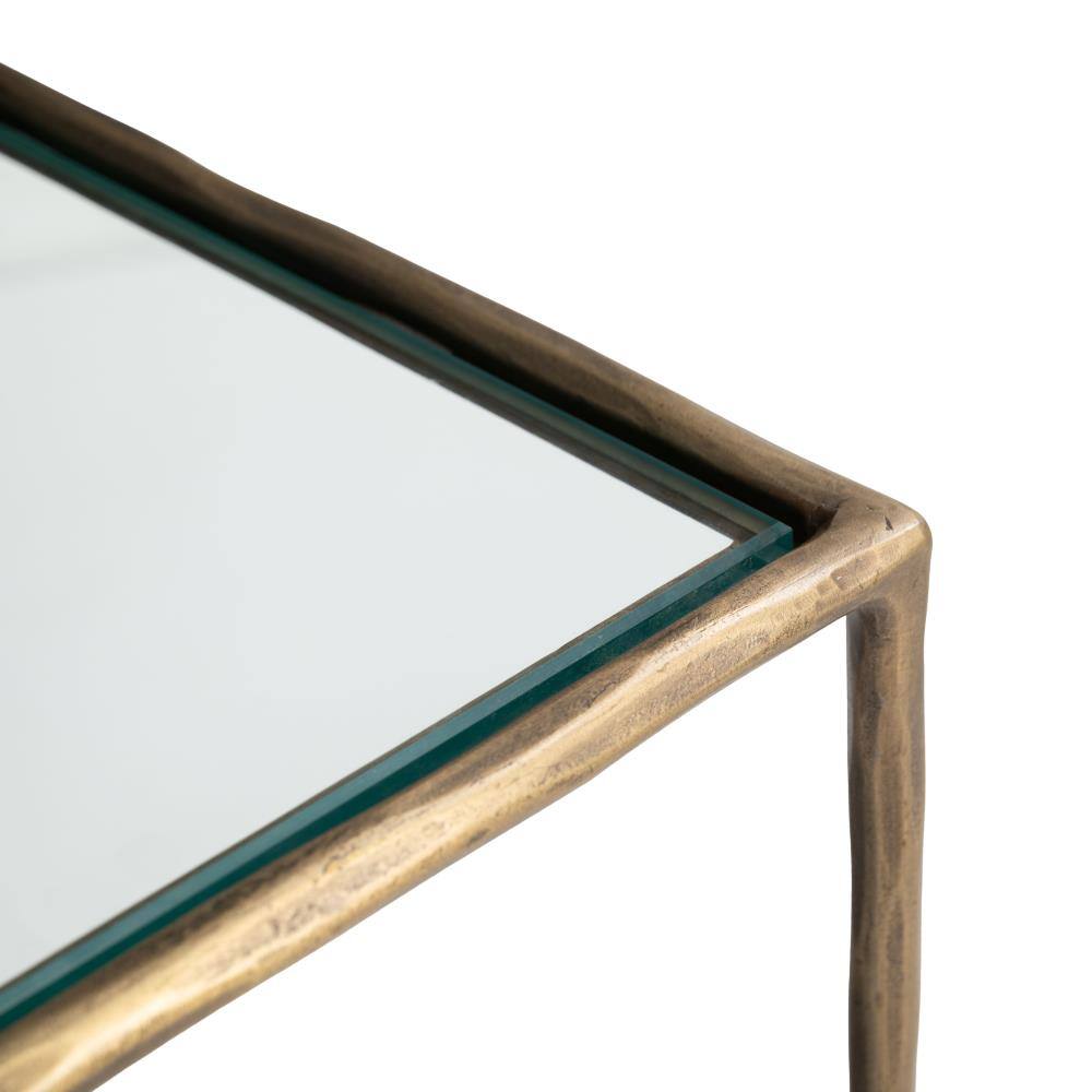 Alt View 2. Hivvago - Ranol Side Table Brass - Brass.