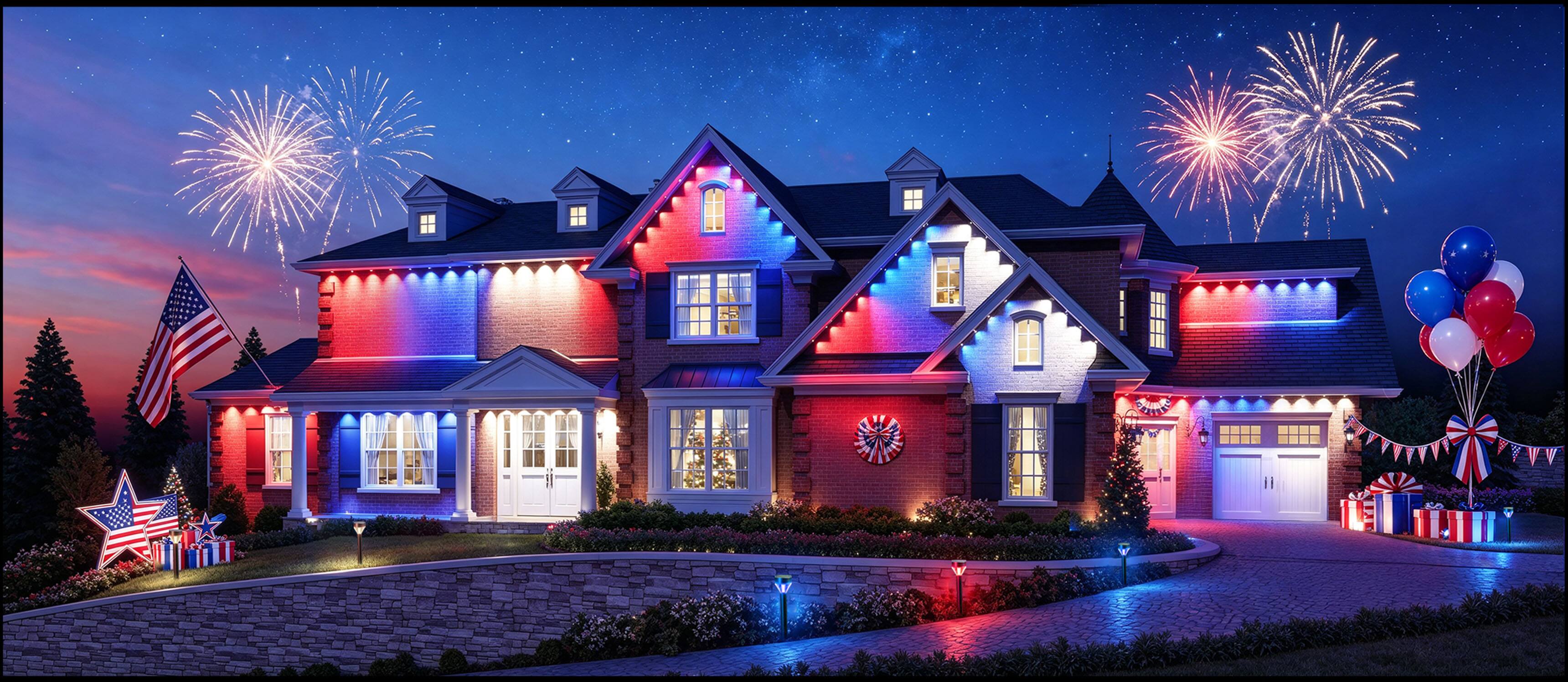 Alt View 12. Linkind - 100ft Smart Permanent Outdoor Lights Pro - WHITE.