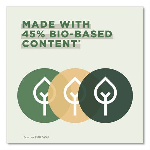 MADE WITH  
45% BIO-BASED CONTENT*  

*Based on ASTM D6866