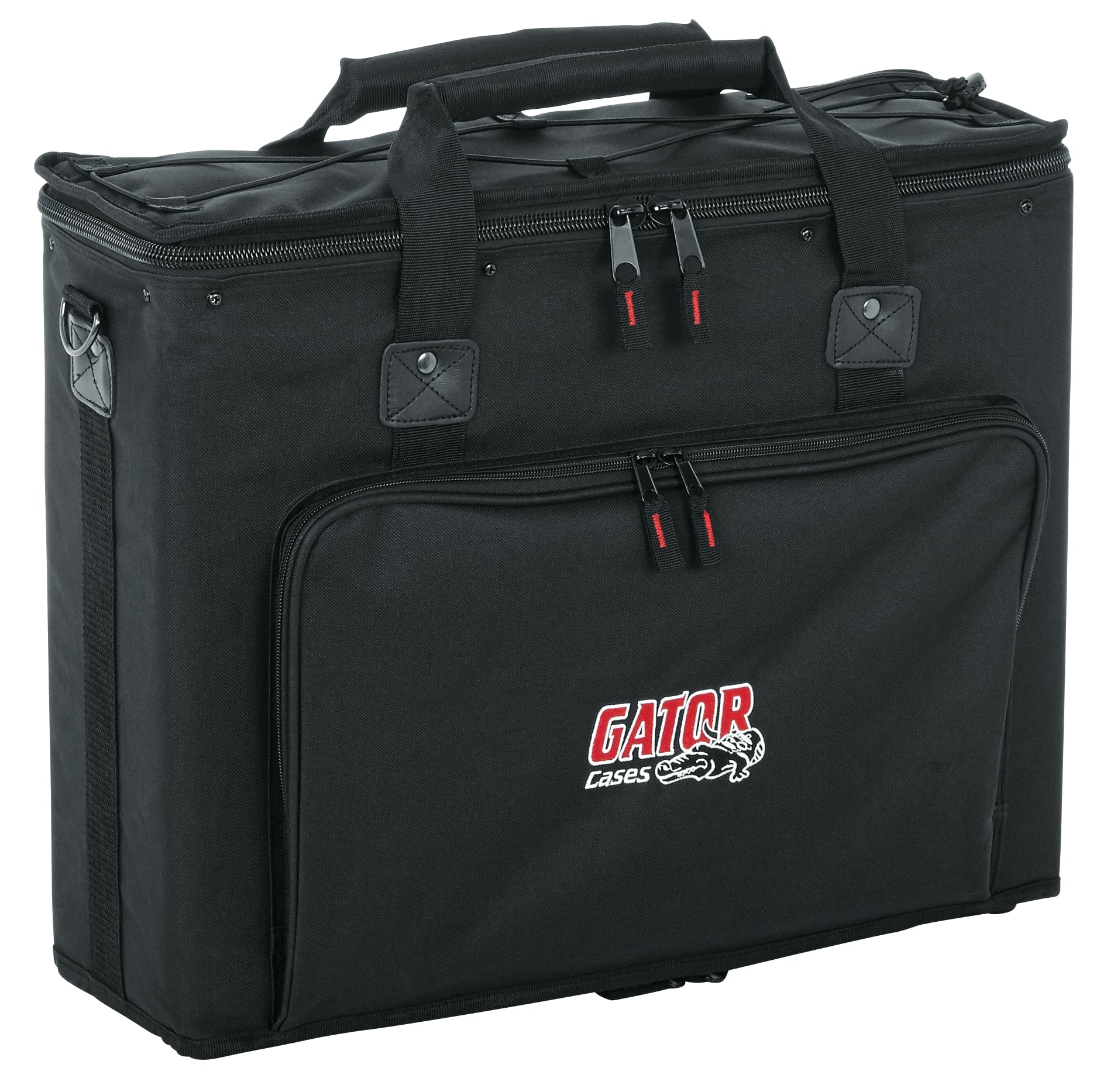 Gator - 3U Audio Rack Bag, with Large Outside Accessory Pockets, Heavy Duty Shoulder Strap & Close-Grained 9mm Plywood Cabinets