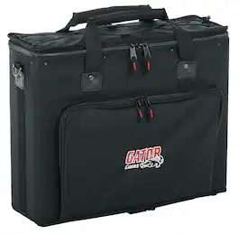 Gator - 3U Audio Rack Bag, with Large Outside Accessory Pockets, Heavy Duty Shoulder Strap & Close-Grained 9mm Plywood Cabinets
