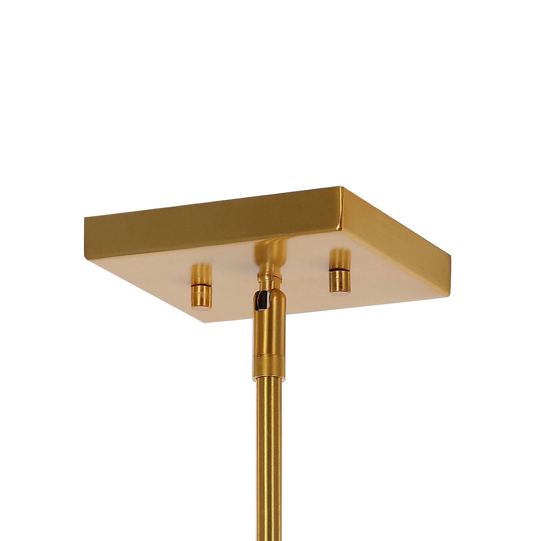 Alt View 5. Jonathan Y - Girard 9.25" 1-Light Farmhouse Industrial Iron LED Pendant, Black/Brass Gold - Black/Brass Gold.