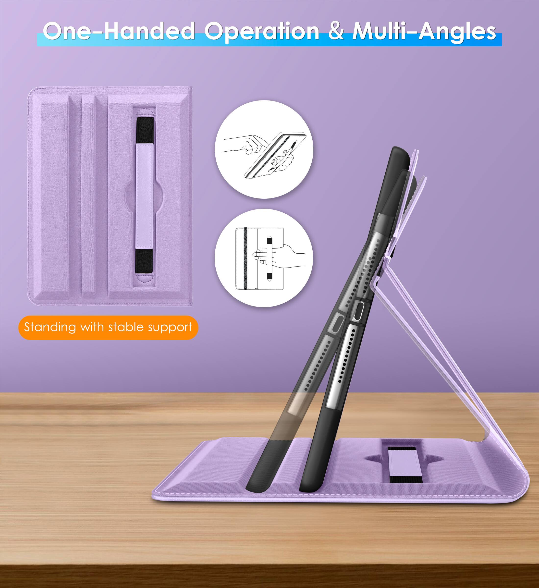 One-Handed Operation & Multi-Angles

Standing with stable support