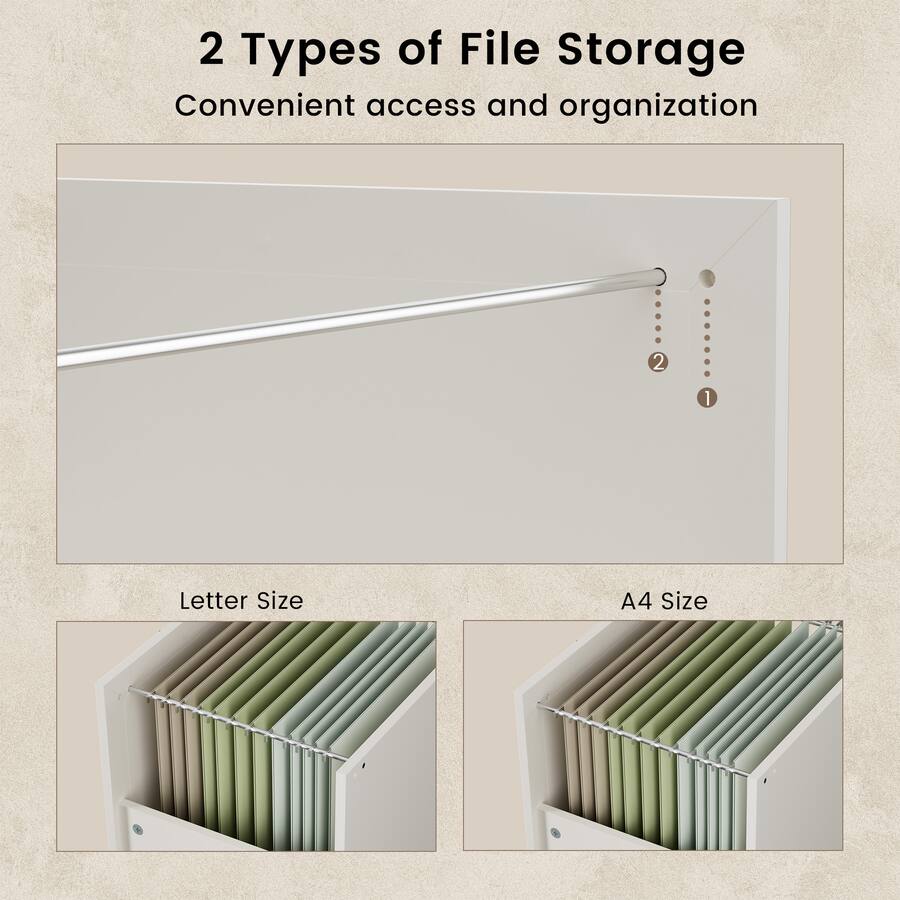 Design Letter R. Wood ModernMate 4 Drawer File Cabinet with Lock, Wood Lateral Filing ...
