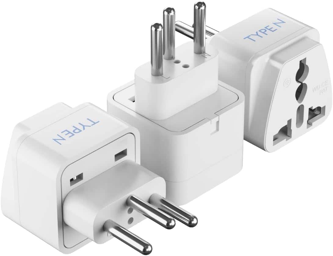 Ceptics Brazil Travel Plug Adapter, Type N - 3 PACK - Thumbnail 2
