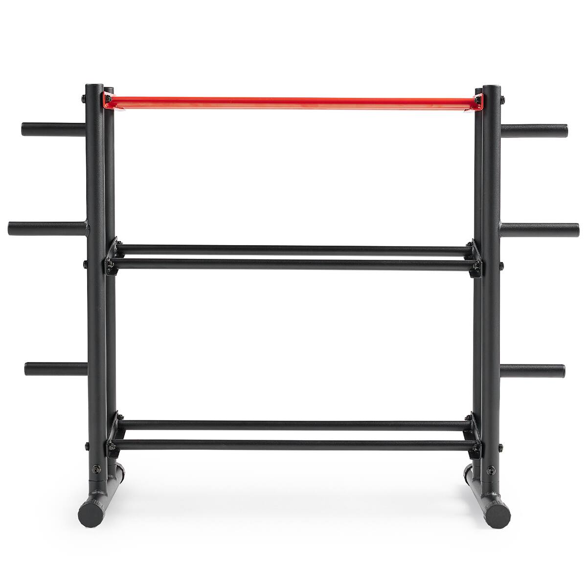 Alt View 1. Sunny Health & Fitness - Sunny Strength™ 3-Tier Weights Storage Rack - Grey.