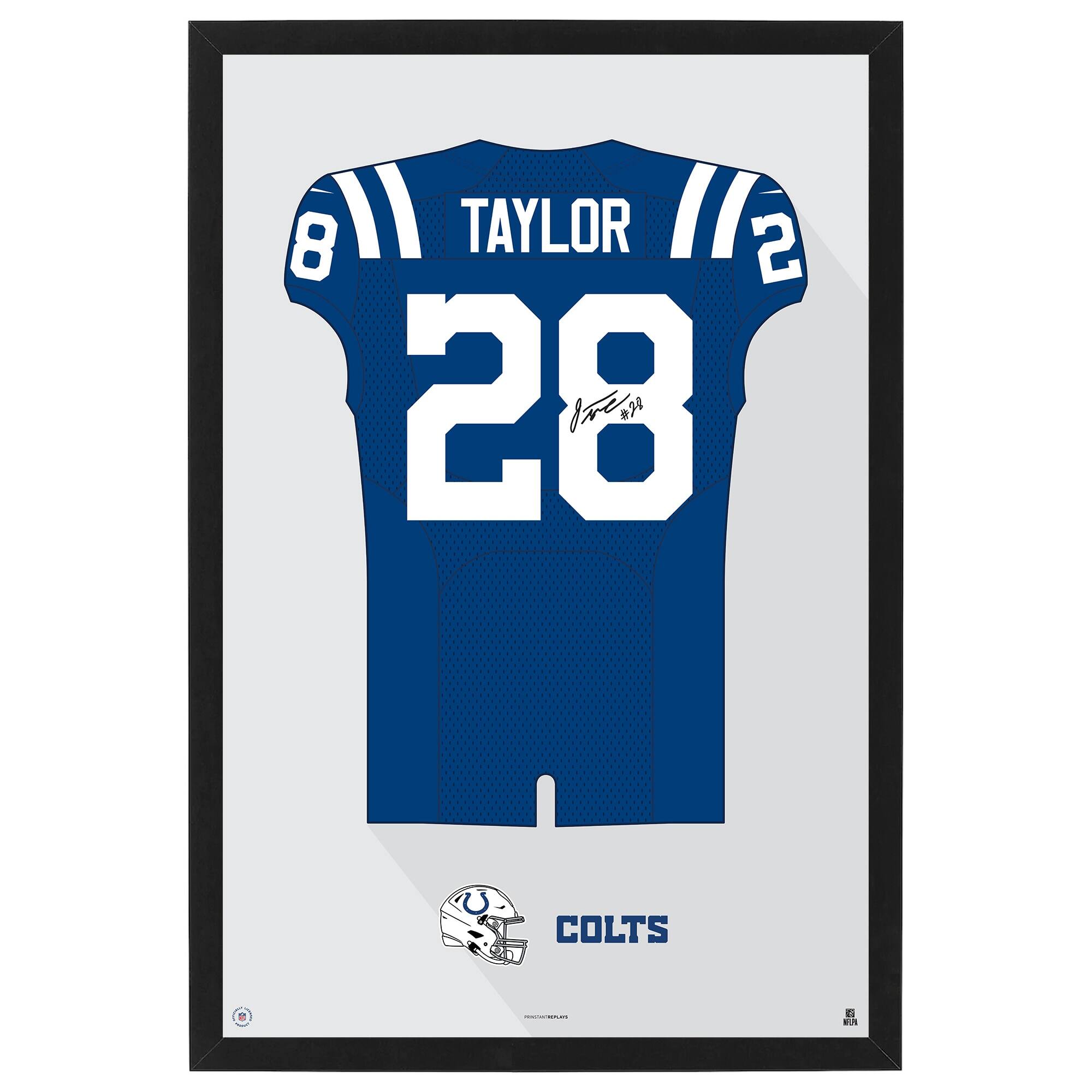 Jonathan Taylor Indianapolis Colts Home Jersey Framed Art Print