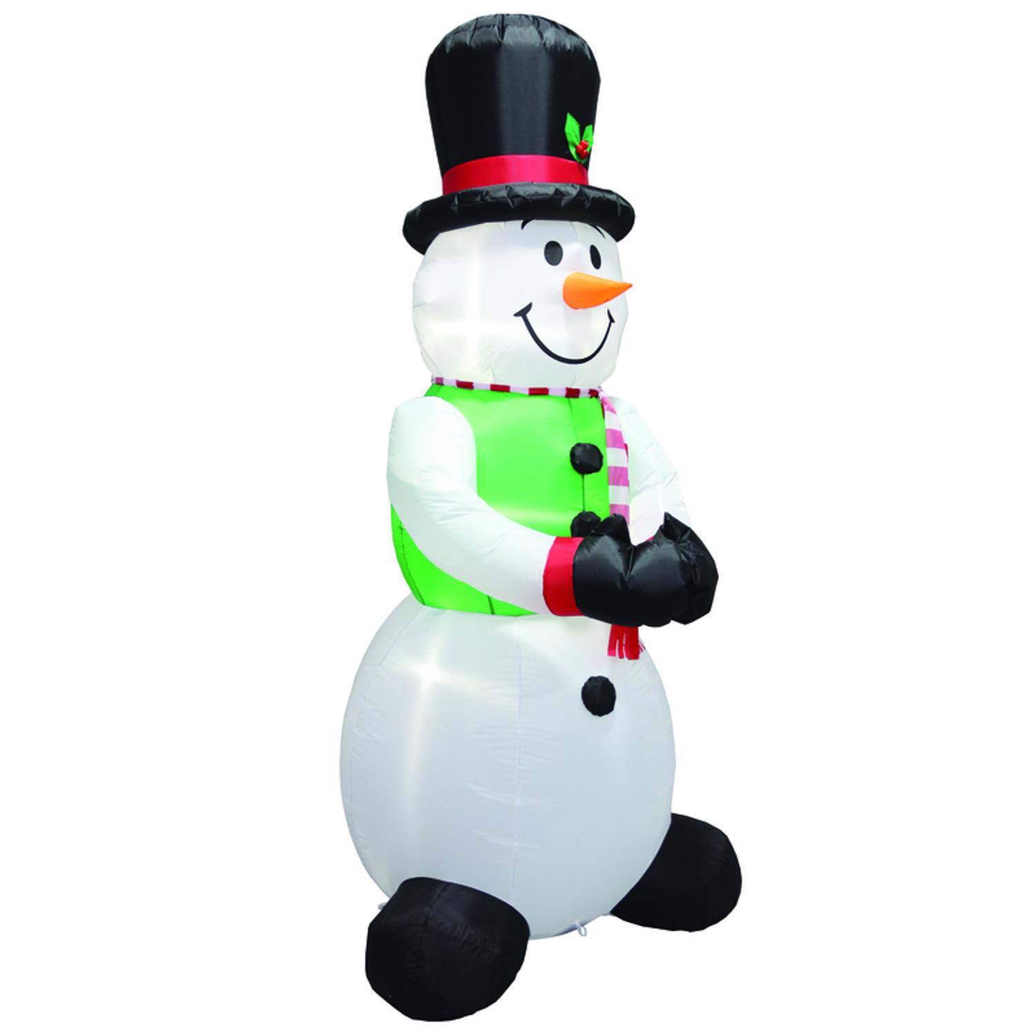 Left. Celebrations - Celebrations Snowman 8 ft. Inflatable - Multicolored.