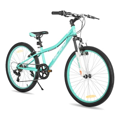 HILAND 24 Inch Mountain Bike for Boy Girl with Suspension Fork, 7 HILAND 24 Inch Mountain Bike for Boy Girl with Suspension Fork, 7