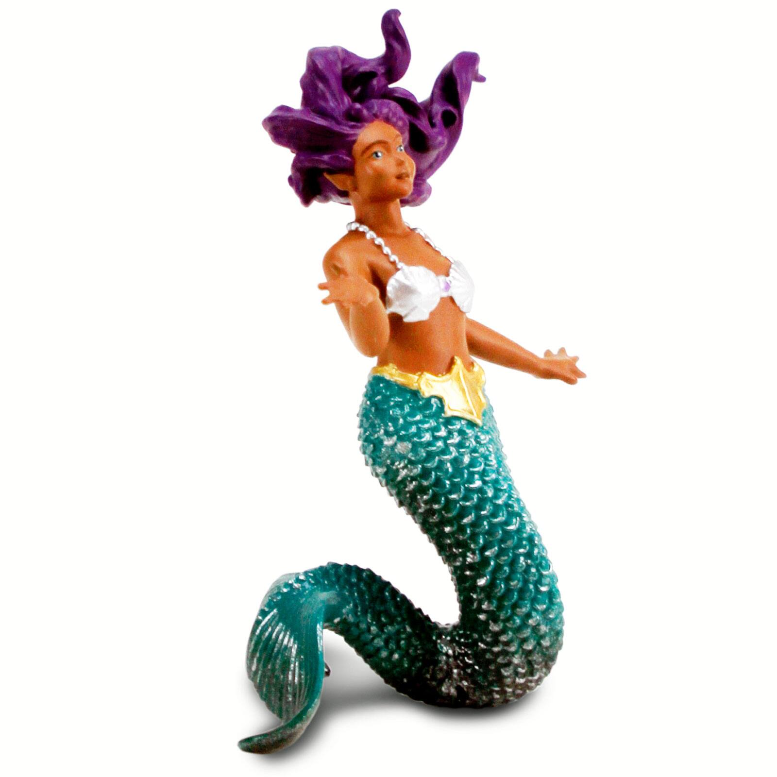 Back. Safari Ltd. - Purple Hair Mermaid Toy Figurine.