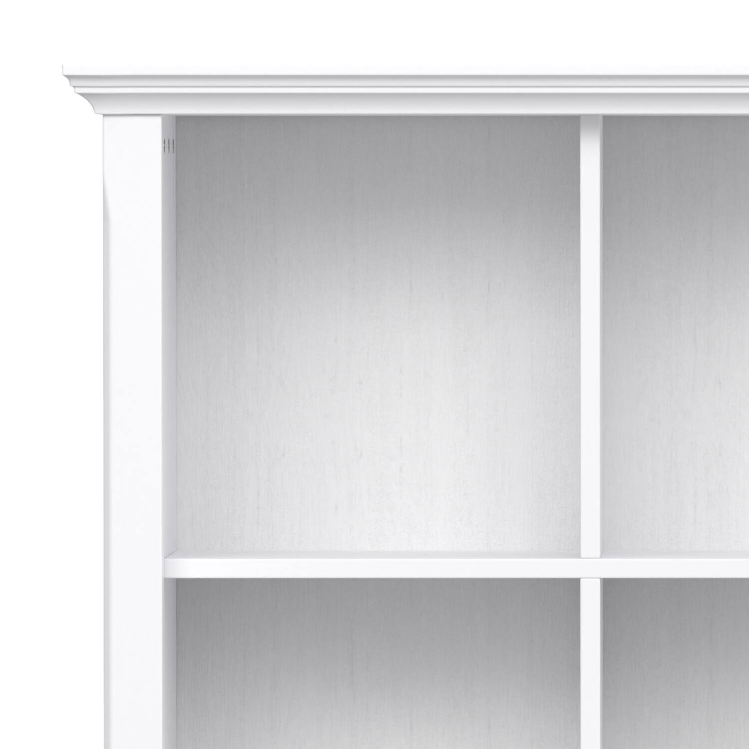 Alt View 5. Simpli Home - Acadian SOLID WOOD 48 inch x 44 inch Transitional 9 Cube Bookcase and Storage Unit in White - White.