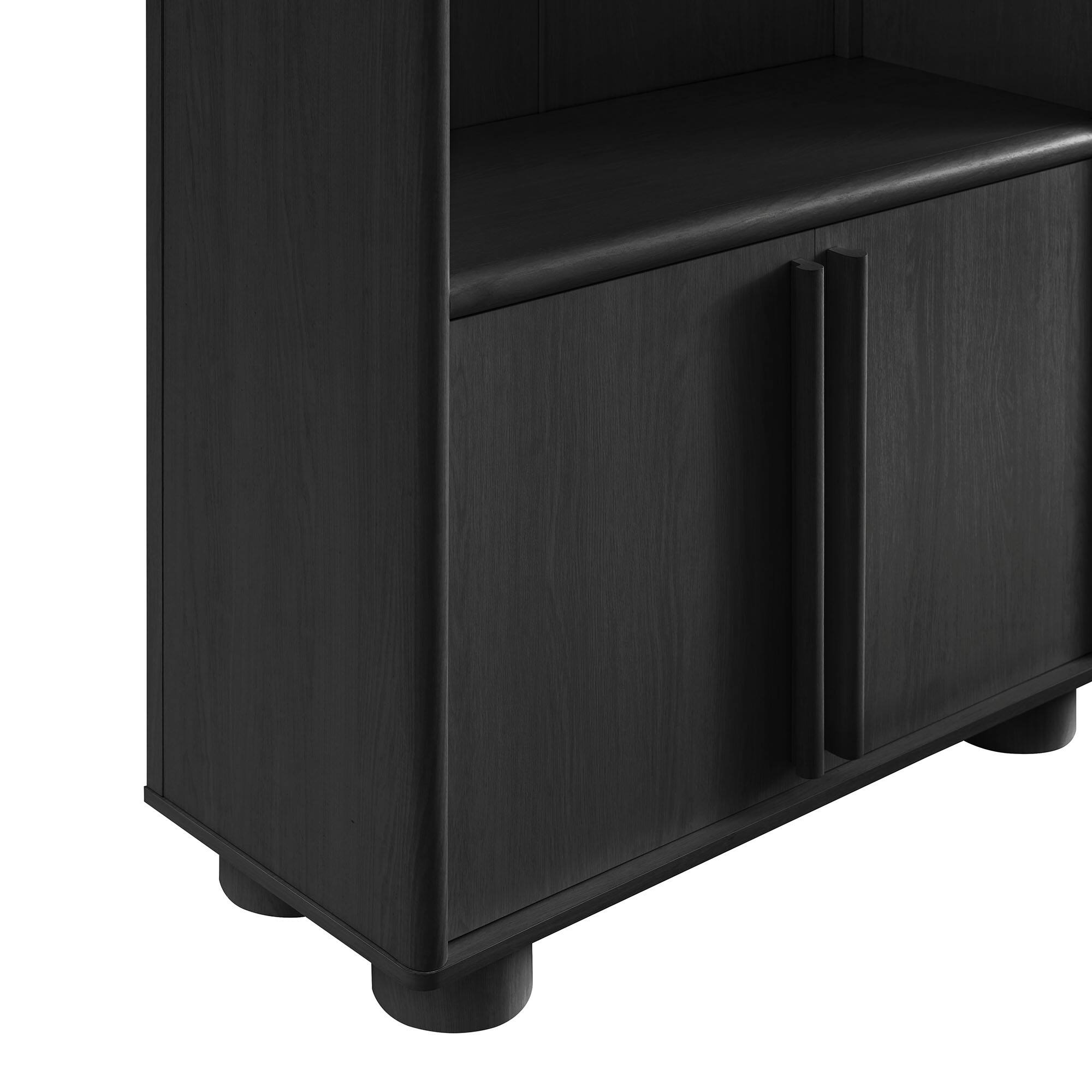 Alt View 5. Modway - Bellamy Tall Arched Display Cabinet Bookcase by Modway - Black Oak.