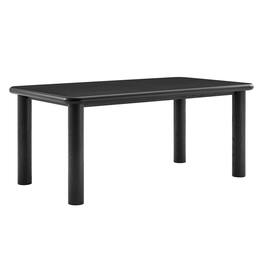 Alvia 72" Rectangular Wood Dining Table by Modway - Black