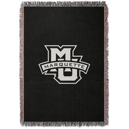 Chad & Jake - Marquette Golden Eagles Woven Blanket - Black