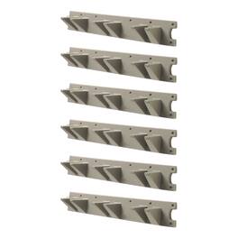 Suncast - 2 Foot Wall Mount Long Handled Garden Tool Hanger Organizer (6 Pack)