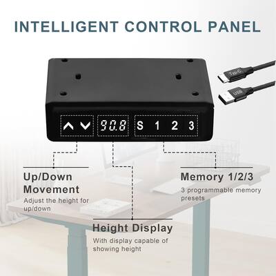 Zell Electronics Desk Frame Dual Drive System, Charging Hub