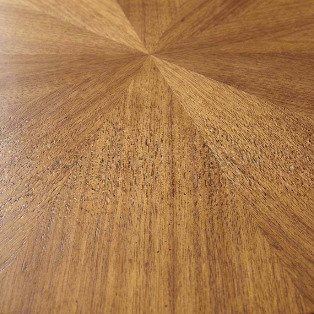 Alt View 1. FurniFact - Round Wood Coffee Table with Modern Design and Sturdy Base - Brown.