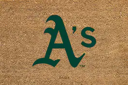 Evergreen Enterprises - Oakland Athletics 24" x 36" Outdoor Team Logo Coir Mat - Brown