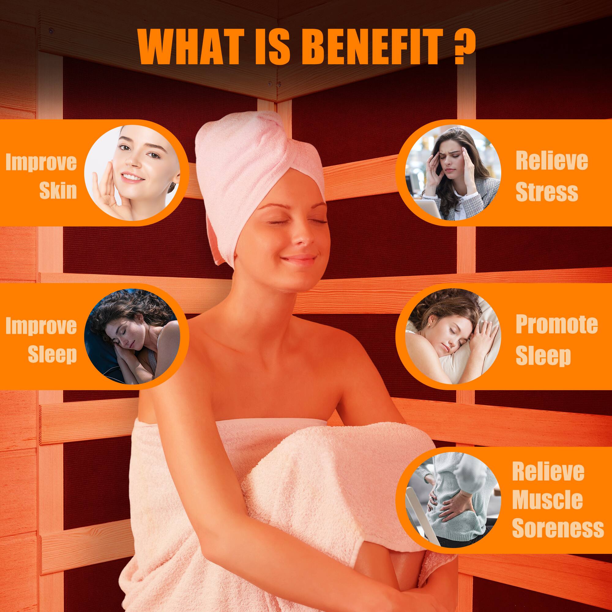 WHAT IS BENEFIT?

- Improve Skin
- Relieve Stress
- Improve Sleep
- Promote Sleep
- Relieve Muscle Soreness