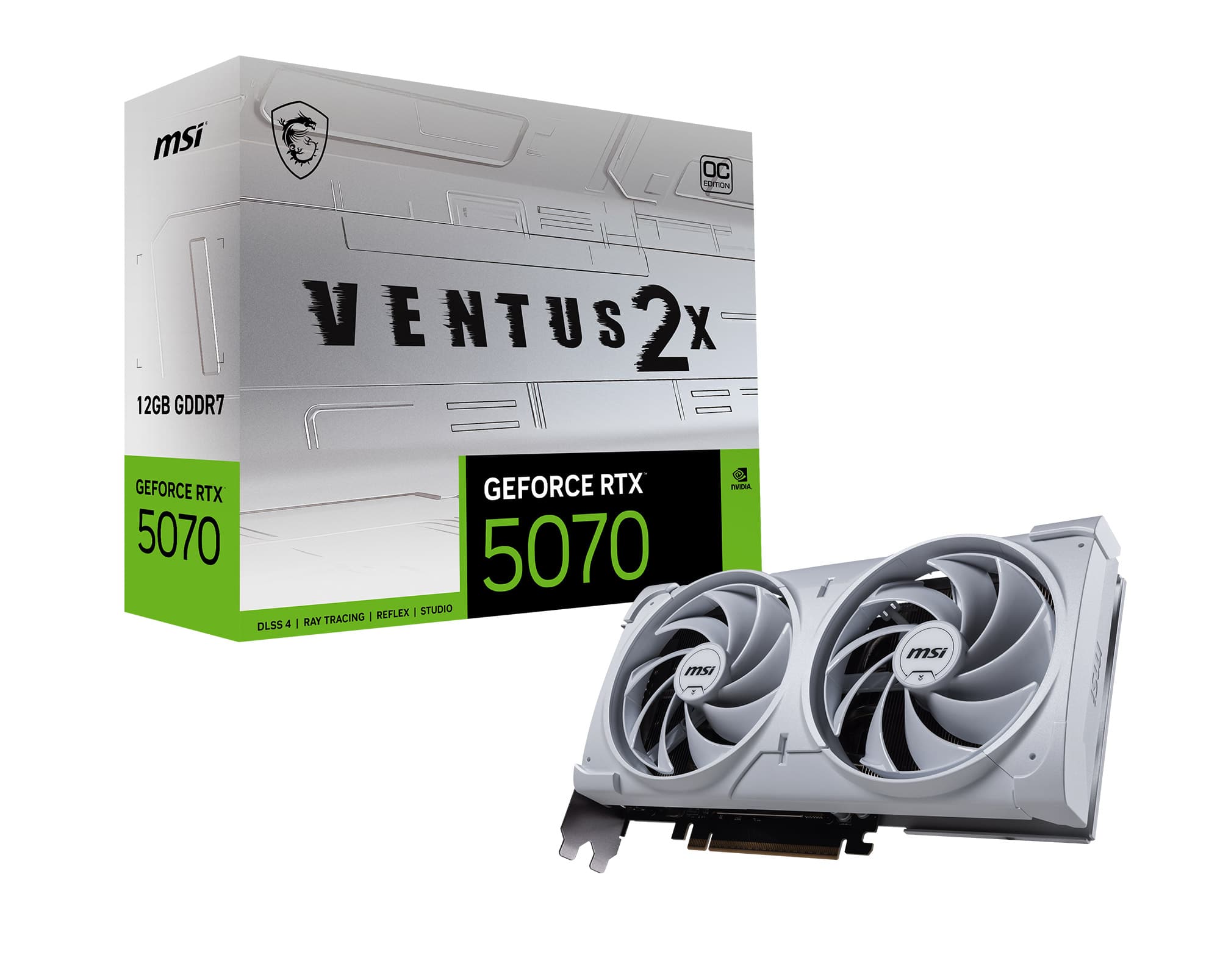 グラフィックボード・グラボ・ビデオカード GeForce RTX 5070 12G VENTUS 2X OC PCIExp MSI GeForce RTX™ 5070 12G VENTUS 2X OC