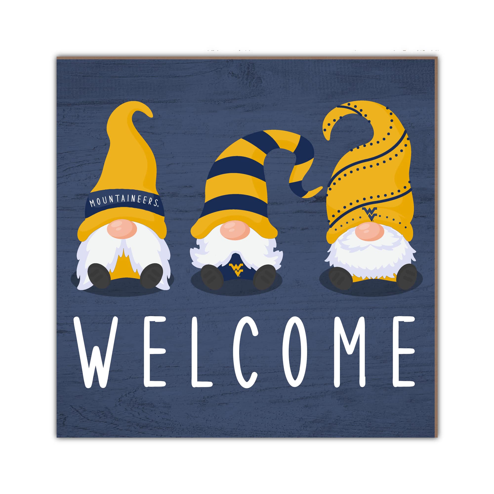 Fan Creations - West Virginia Mountaineers 10'' x 10'' Welcome Gnomes Sign - Multicolor price history on PriceWatchPro