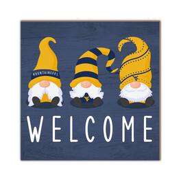 Fan Creations - West Virginia Mountaineers 10'' x 10'' Welcome Gnomes Sign - Multicolor