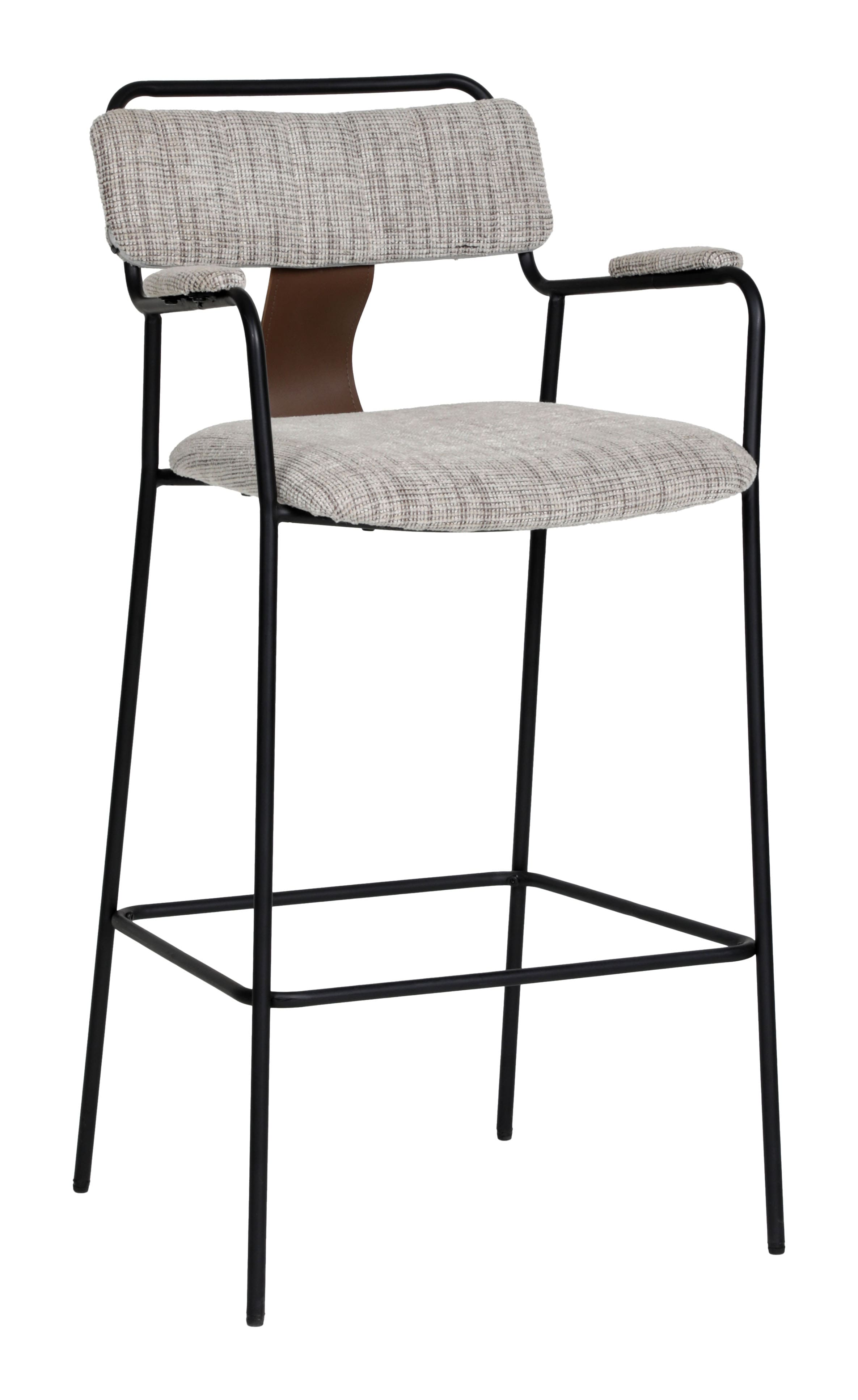 Hivvago - Couva Barstool (Set of 2) - Gray Tweed