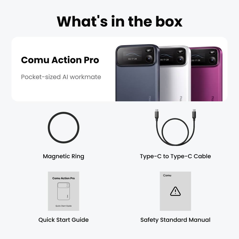 Comu Action Pro AI Voice Recorder with AI Meeting Notes - Best Buy