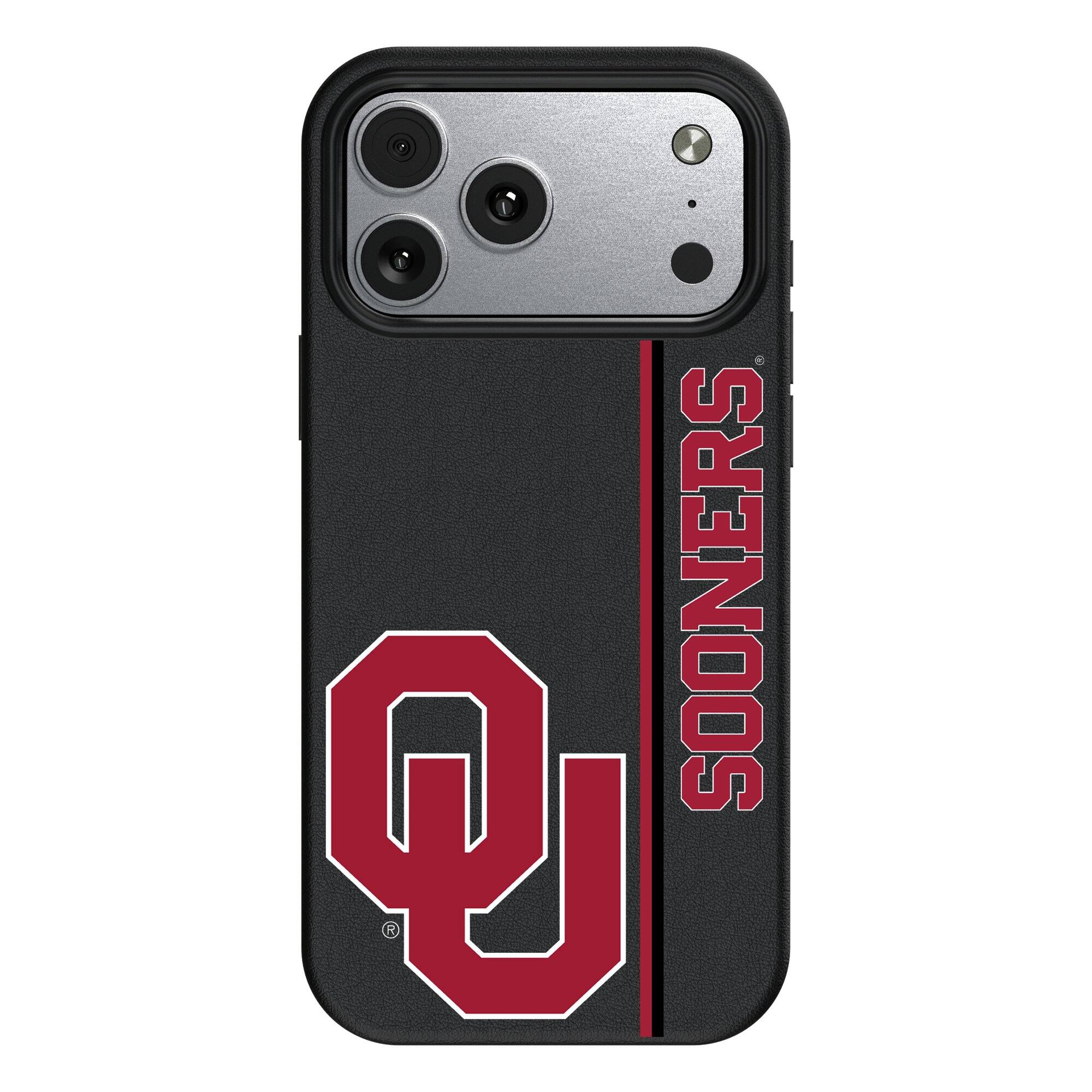 Keyscaper - NCAA - Oklahoma Sooners iPhone Magnetic Bump Case - 15 Plus - Black