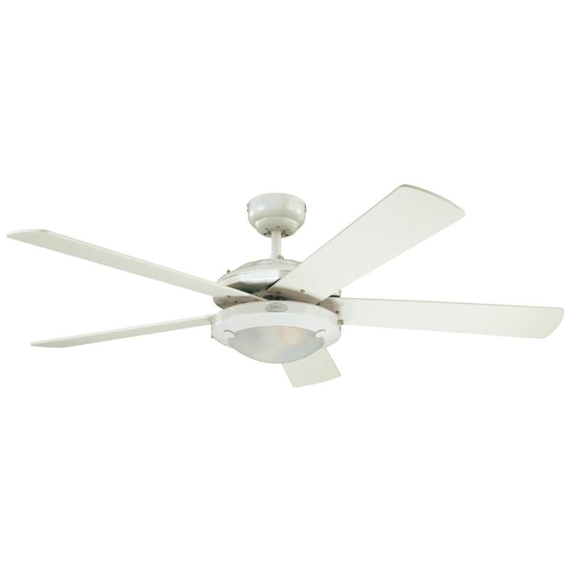 Front. Westinghouse - Westinghouse Comet 52 in. White LED Indoor Ceiling Fan - White.