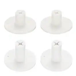 Unique Bargains - Rubber Golf Tee, 2 Sizes x 4pcs Practice Training Tees with Holder for Indoor/Outdoor Mat/Courses/Backyards - White