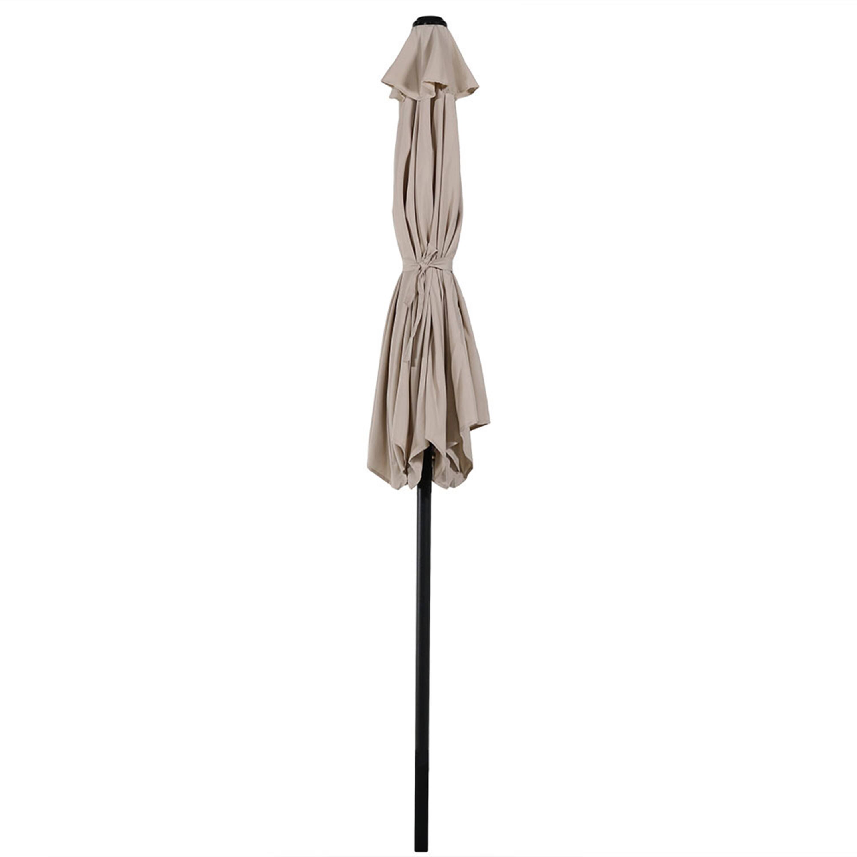Alt View 10. Sunnydaze - 7.5 ft Aluminum Patio Umbrella with Tilt and Crank - Beige.
