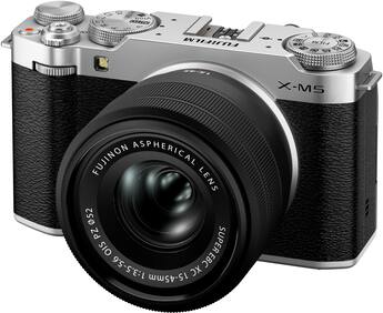 Fujifilm X M5 Body with XC15 45mmF3.5 5.6 OIS PZ Lens Kit Silver Fujifilm X M5 Body with XC15 45mmF3.5 5.6 OIS PZ Lens Kit Silver