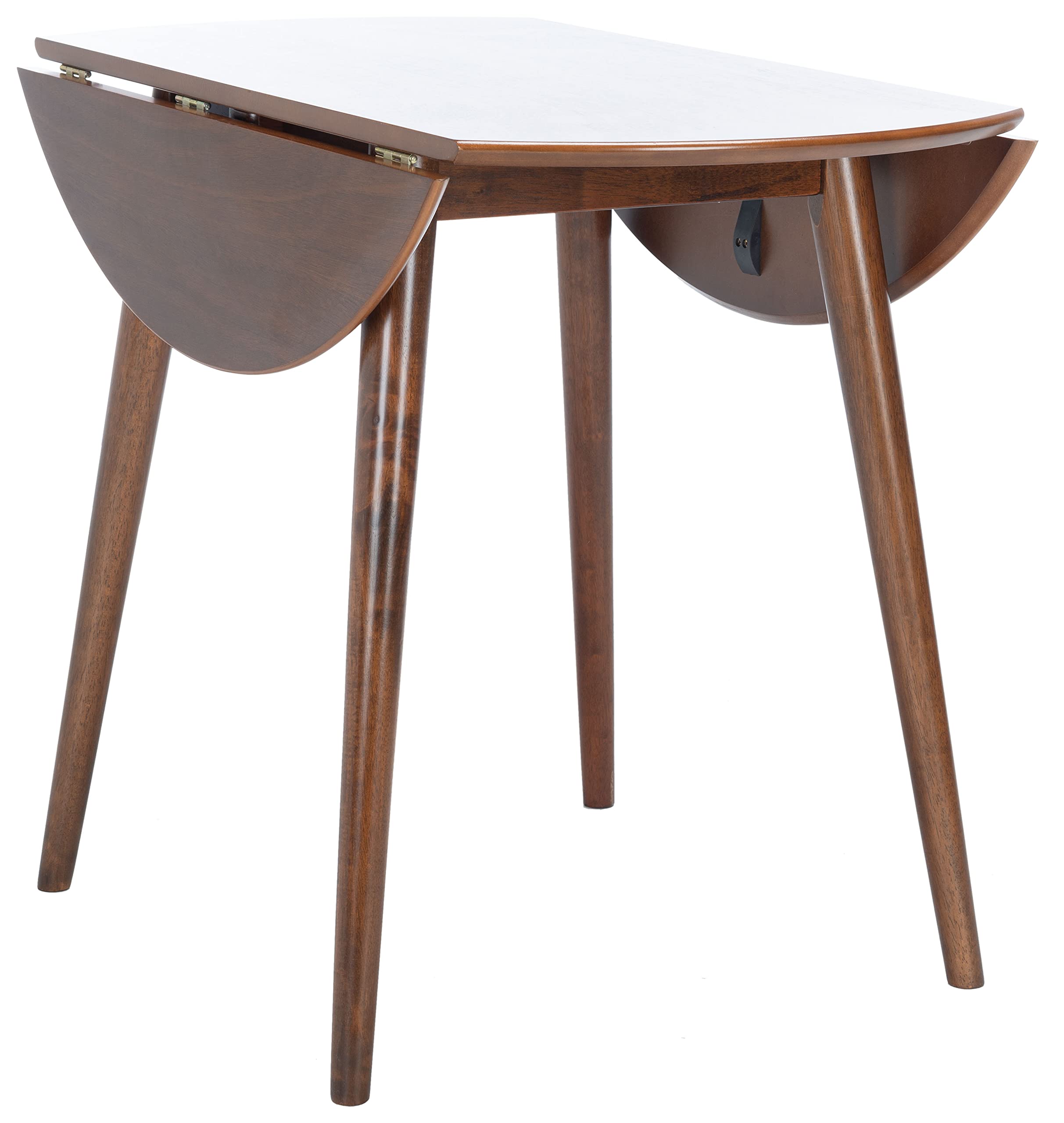 Alt View 6. MAGICAL RUBS - Home Collection Lovell Walnut Folding Drop Leaf Round Dining Room Table Dtb1401a  0 - Walnut.