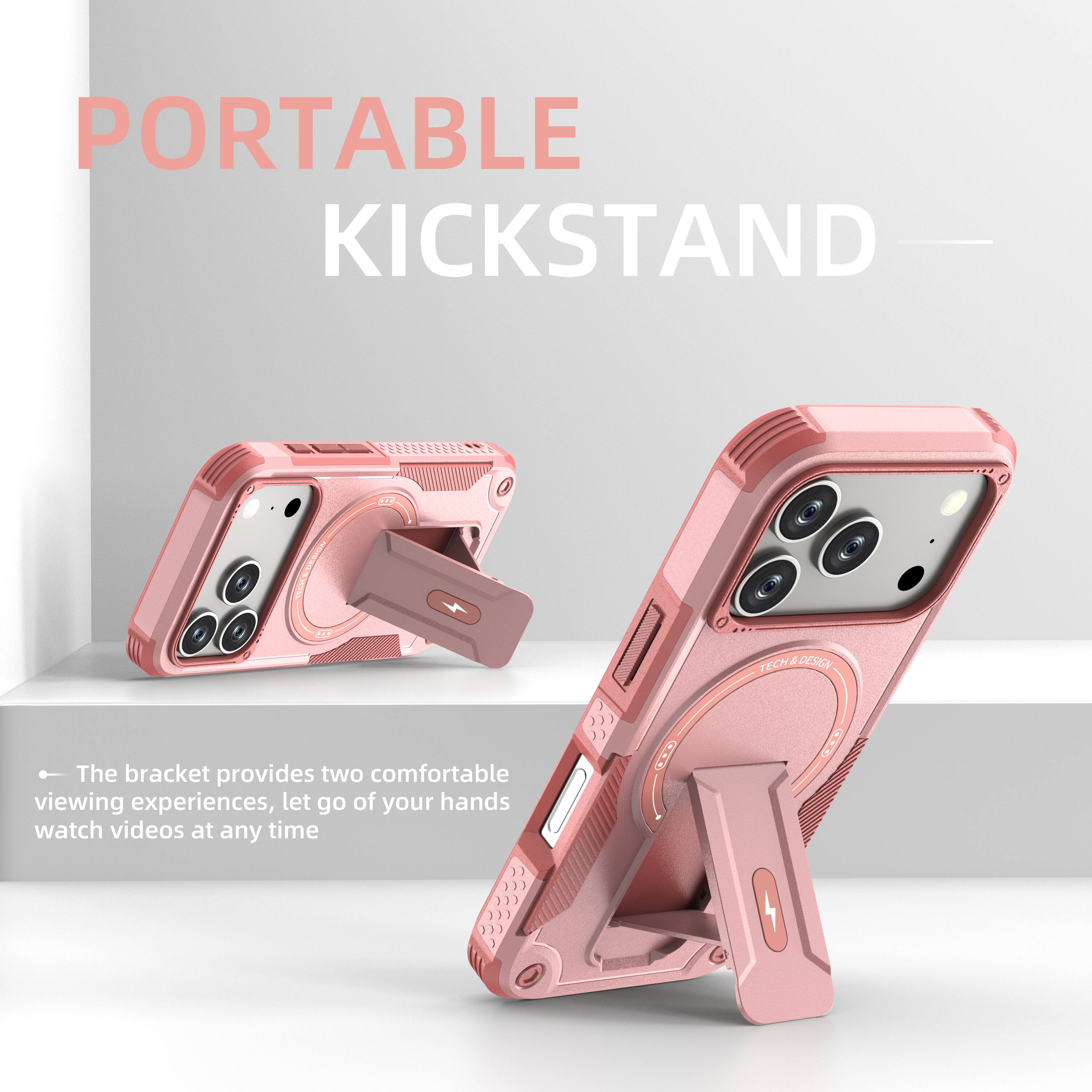 PORTABLE KICKSTAND

The bracket provides two comfortable viewing experiences, let go of your hands watch videos at any time
