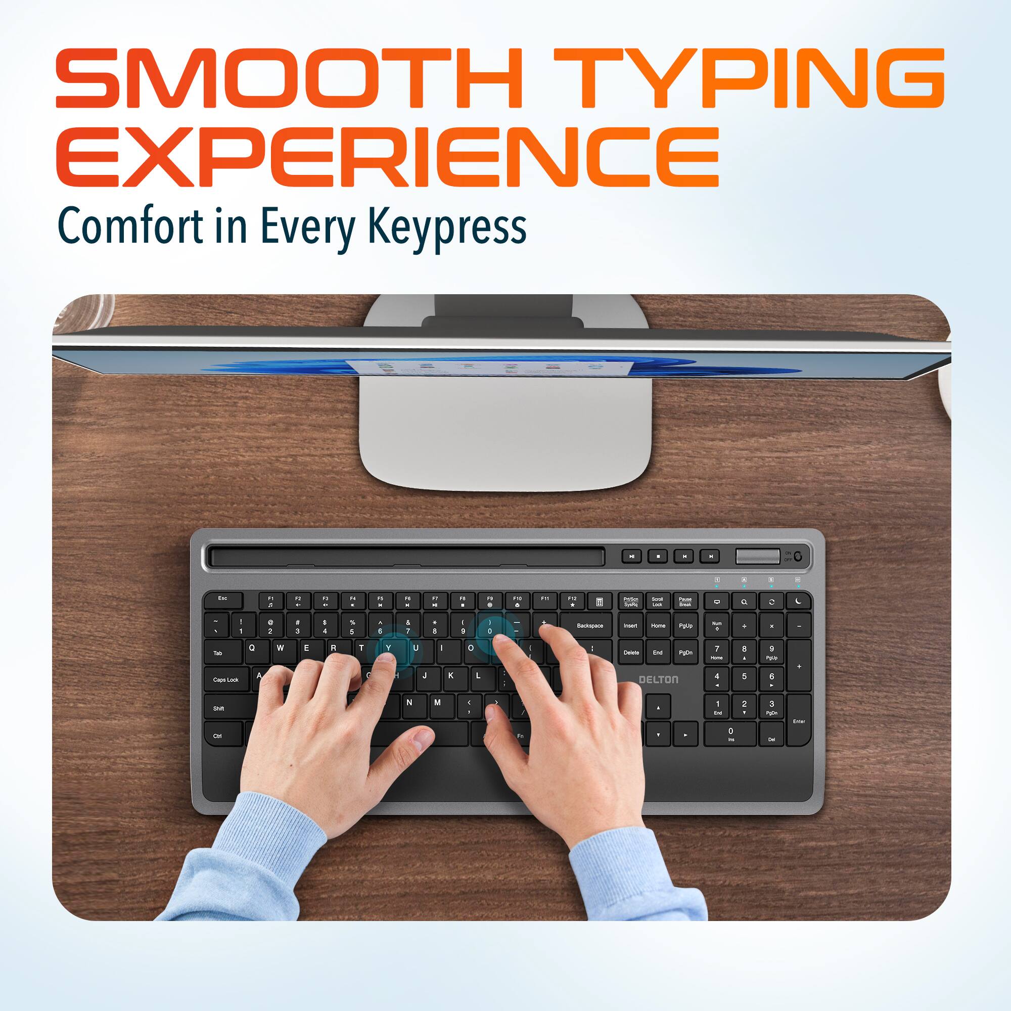 SMOOTH TYPING EXPERIENCE Comfort in Every Keypress - C . . . . - - . - . - . - . - . - . - - - . " . . - - .. . - - - - - - - a 2 L d - d + I - . - + - . . 1 a . - - - - - - - - - -o - - - - - - ... a A   . T a . I U i I x a 4 d - . - tu 1 DELTON 7 - 4 d A . 1  . - - -  M i - - - - . 1 - 4  . : - - -