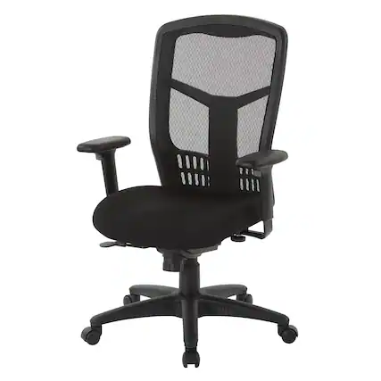 Front. Office Star Products - ProGrid Mesh Manager's Chair - Black.
