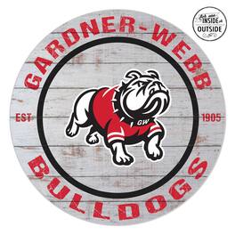 Jardine - Gardner-Webb Bulldogs 20'' x 20'' Indoor/Outdoor Weathered Circle Sign - White