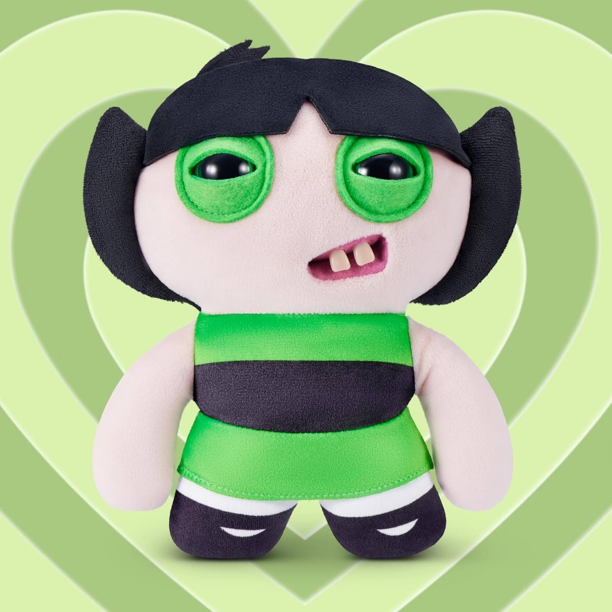 Alt View 1. Fuggler - Zuru Fuggler Powerpuff Girls Buttercup Funny Ugly Monster Plush Toy 9 Inch - Green.