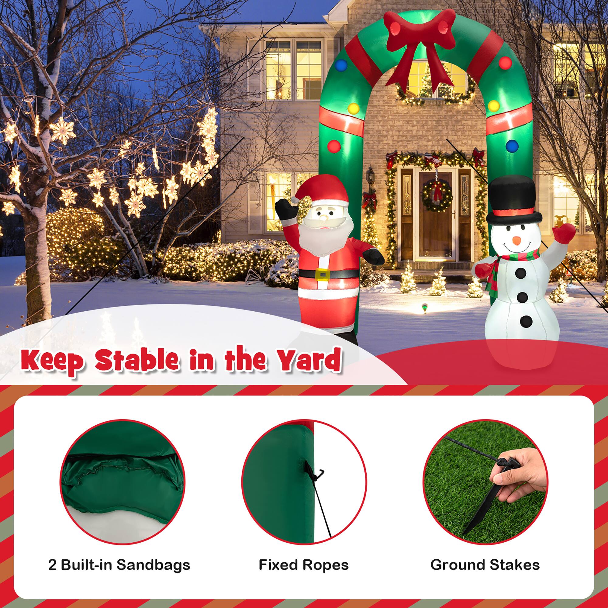 Keep Stable in the Yard: 2 Built-in Sandbags, Fixed Ropes, Ground Stakes
