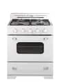 Unique Appliances - 30 in. Wide 4 burner Classic Retro 3.9 Cu. Ft. Propane Range w/ Battery Ignition - Marshmallow White