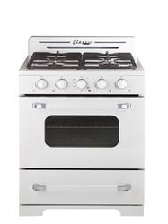 Unique Appliances - Classic Retro 3.9 Cu. Ft. Propane Range w/ Battery Ignition - Marshmallow White - Front_Zoom