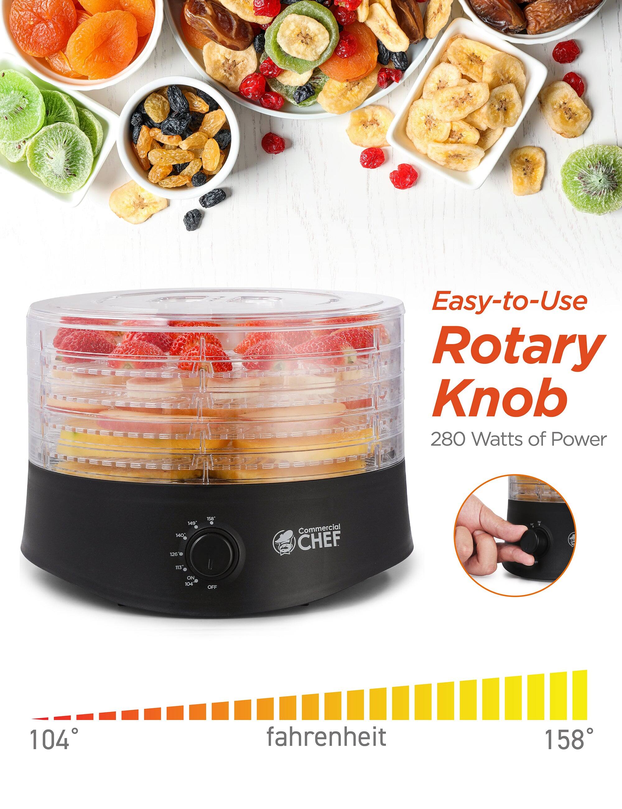 Easy-to-Use Rotary Knob  
280 Watts of Power  

104°F  
158°F